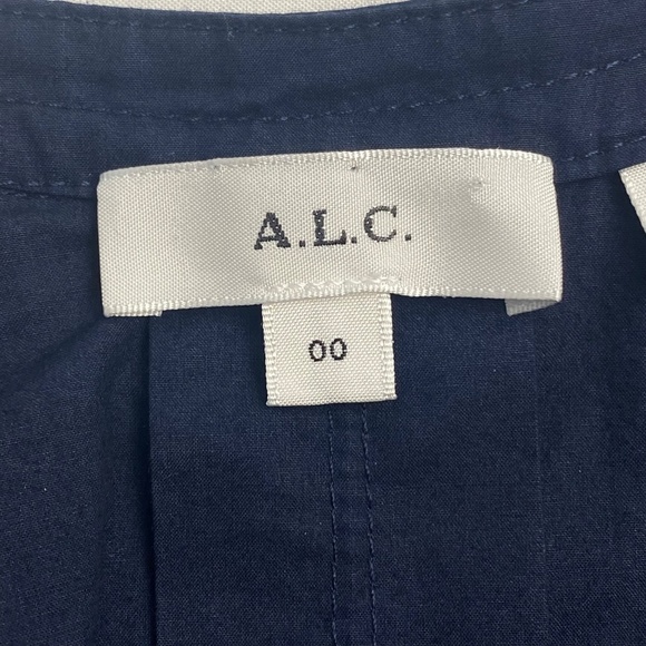 A.L.C. The Chloe Top Blouse in Navy Blue Size 00 - Picture 5 of 8